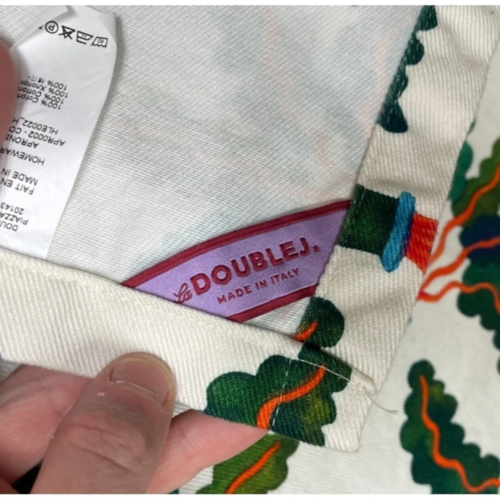 La DoubleJ Apron Green Orange White One Size Floral DoubleJ Read